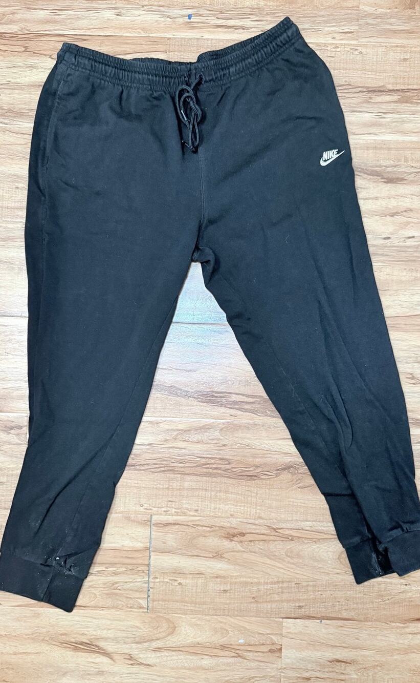 Nike XL Black Fleece Jogger Sweatpants Drawstring